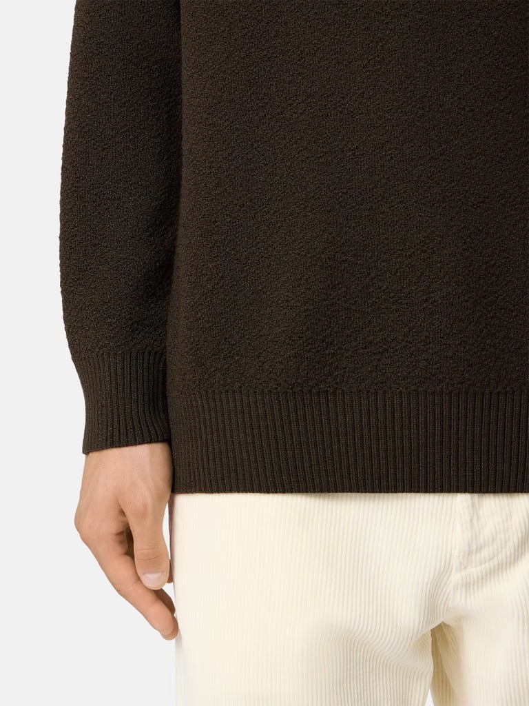 Loose-fit crewneck jumper with ribbed trims-STONE ISLAND-Verso
