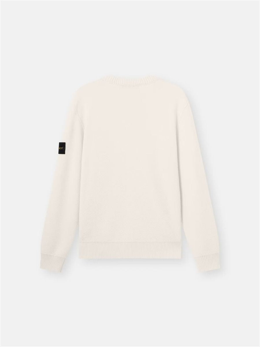 Loose-fit crewneck jumper with ribbed trims-STONE ISLAND-Verso