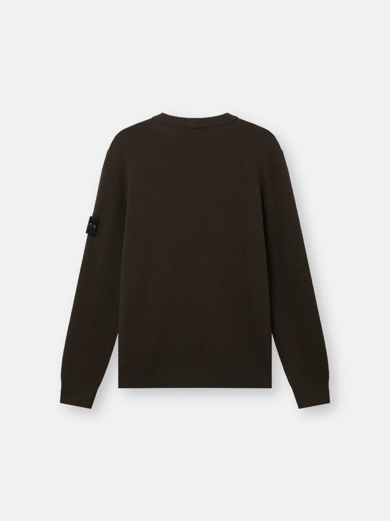Loose-fit crewneck jumper with ribbed trims-STONE ISLAND-Verso