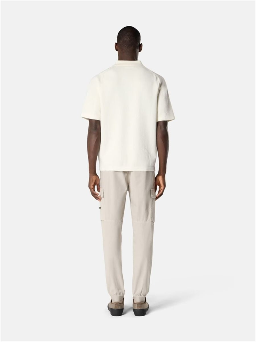 Loose-fit short-sleeve polo with compass patch-STONE ISLAND-Verso