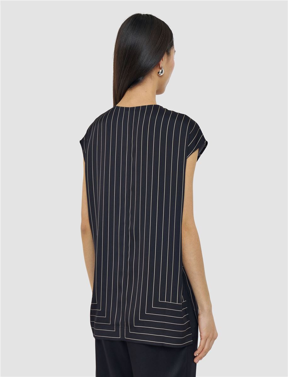 LOUISON GEOMETRIC PRINT SILK TOP-JOSEPH-Verso