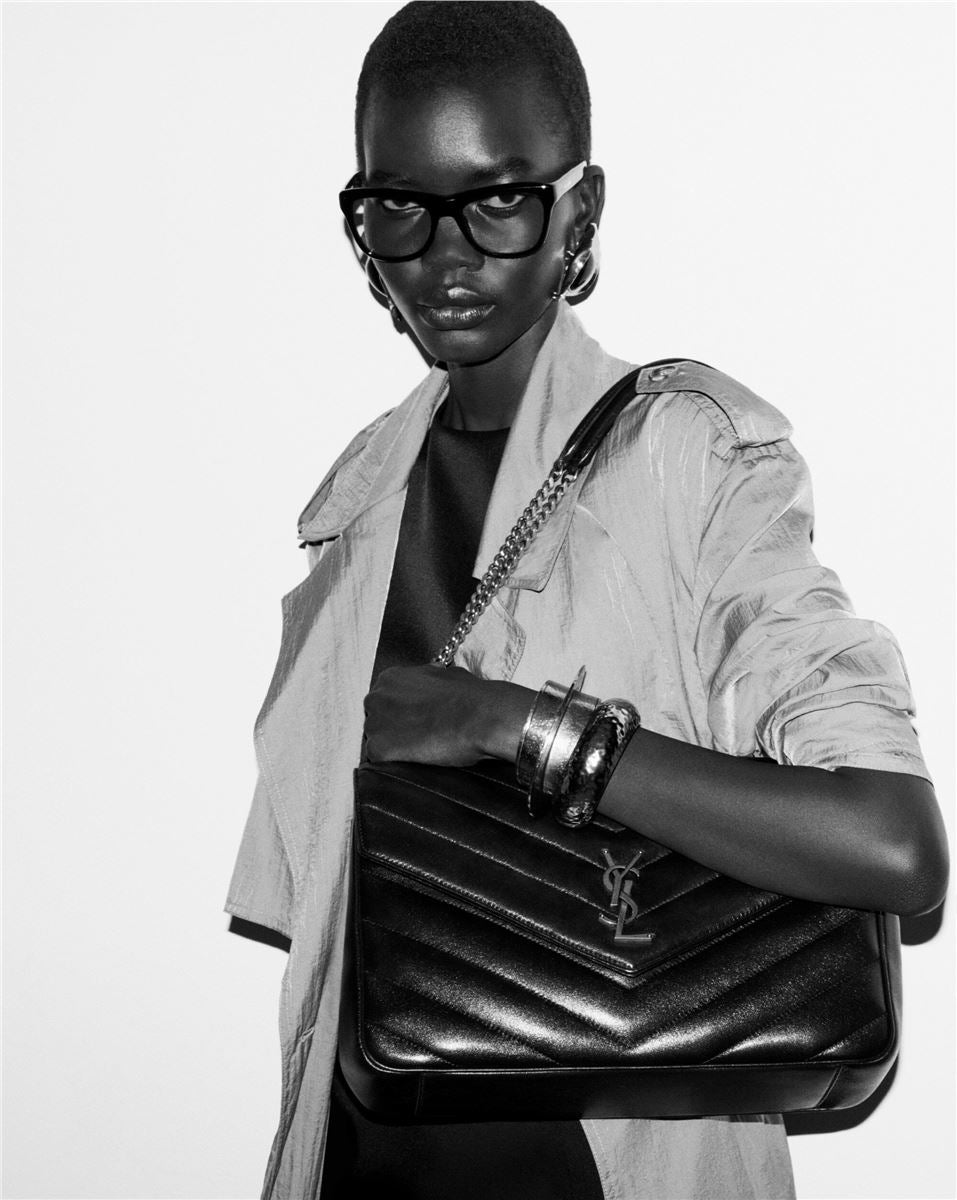 loulou large in matelassé lambskin-SAINT LAURENT-Verso