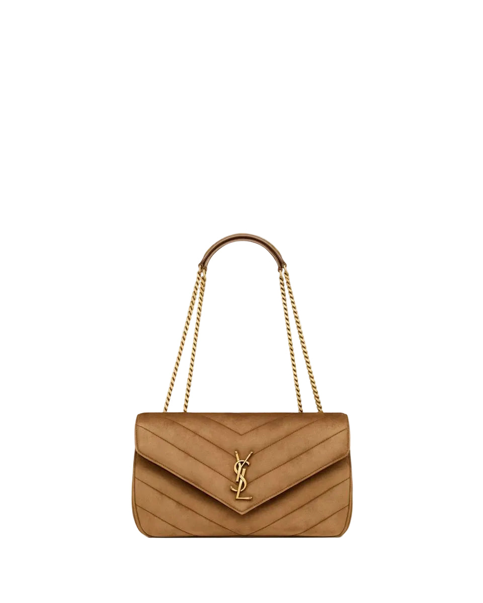 Loulou medium in matelassé suede-SAINT LAURENT-311019-TU-Verso