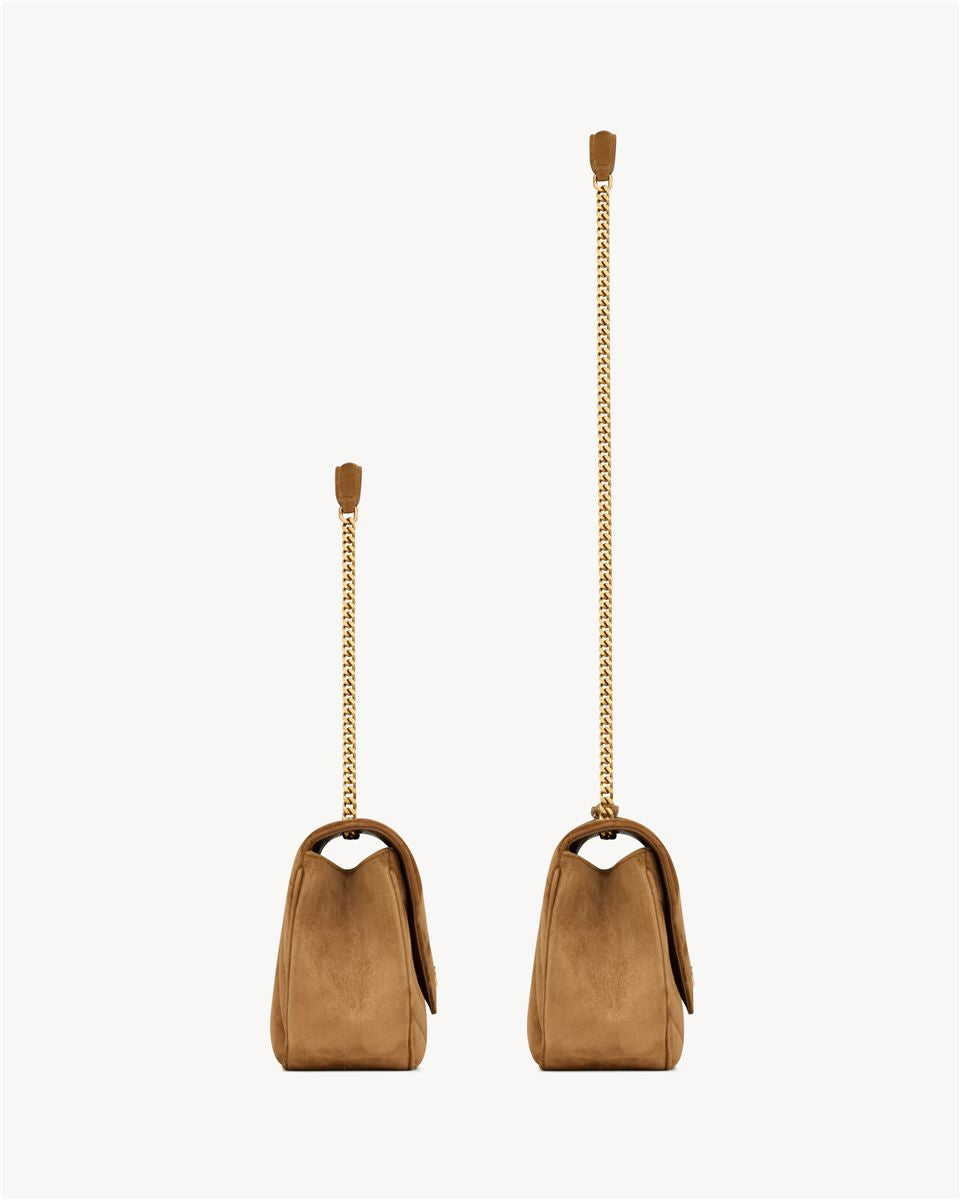 Loulou medium in matelassé suede-SAINT LAURENT-Verso