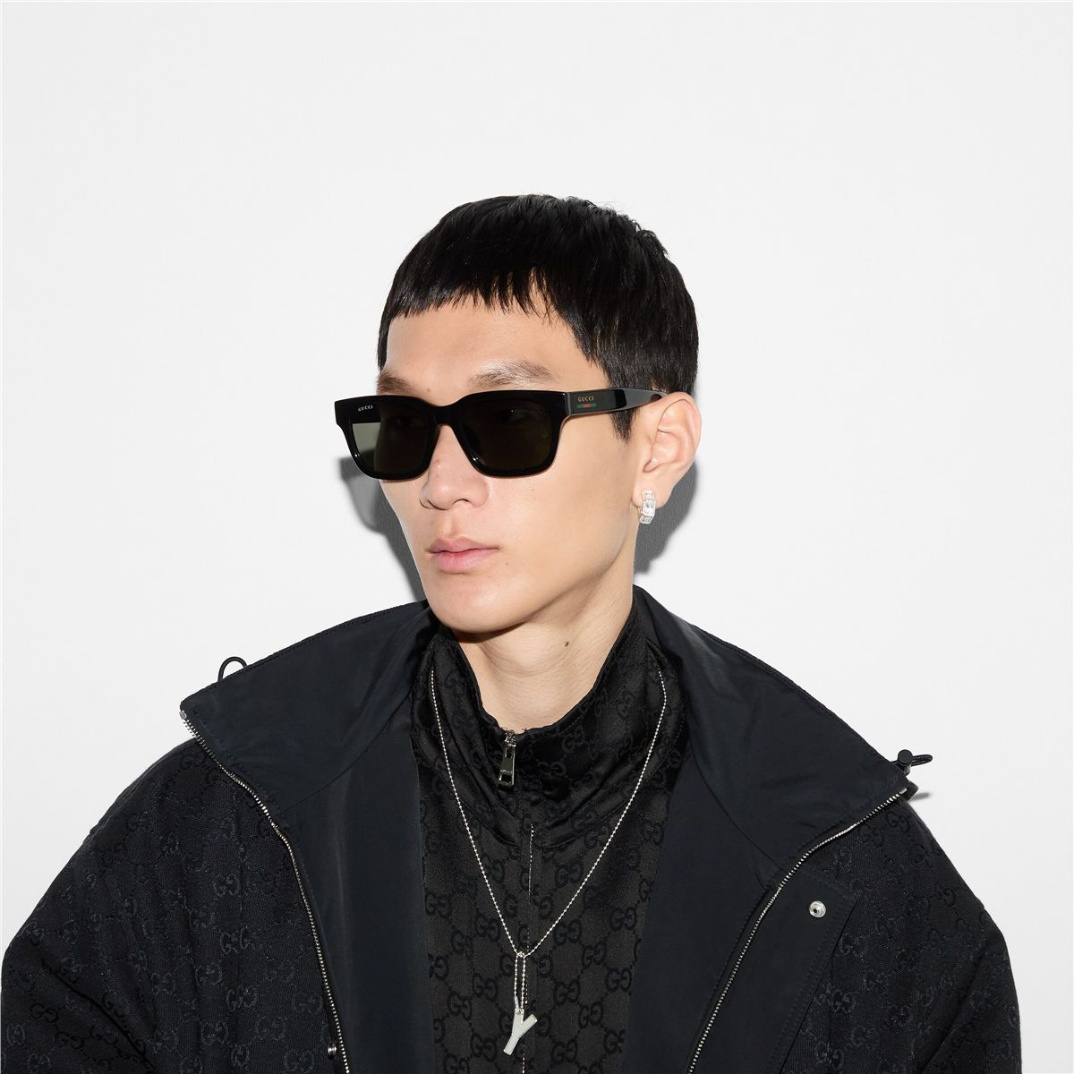 Low Nose Bridge Fit Rectangular Sunglasses