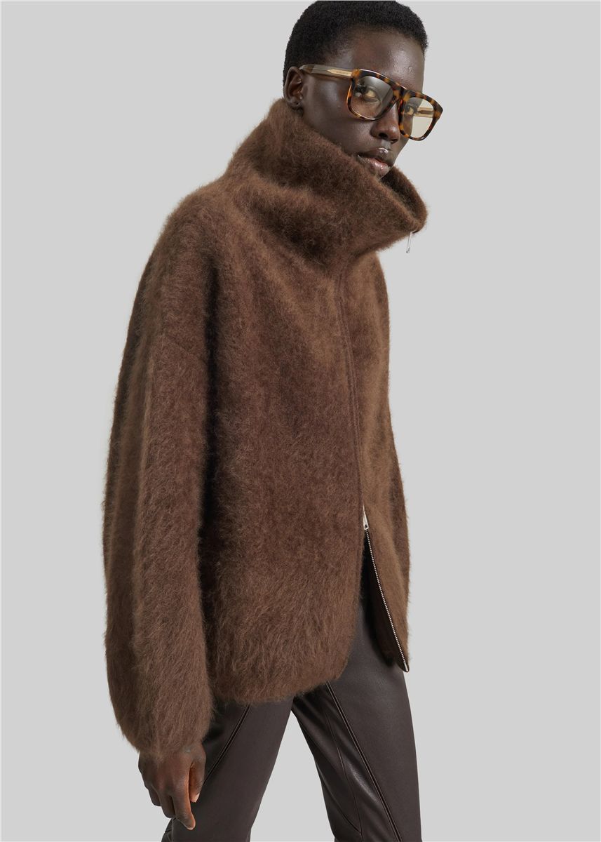 Lupa fuzzy zip-up cardigan-THE FRANKIE SHOP-Verso