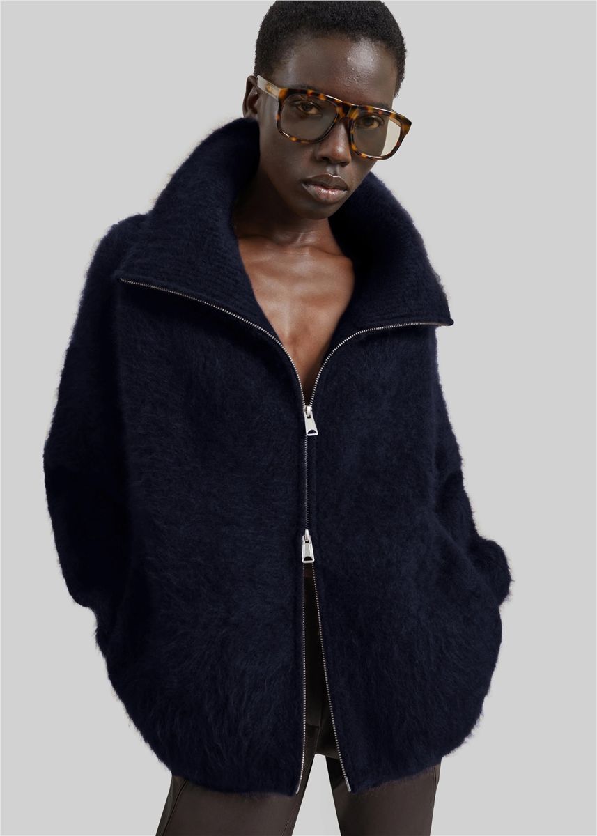 Lupa fuzzy zip-up cardigan-THE FRANKIE SHOP-Verso