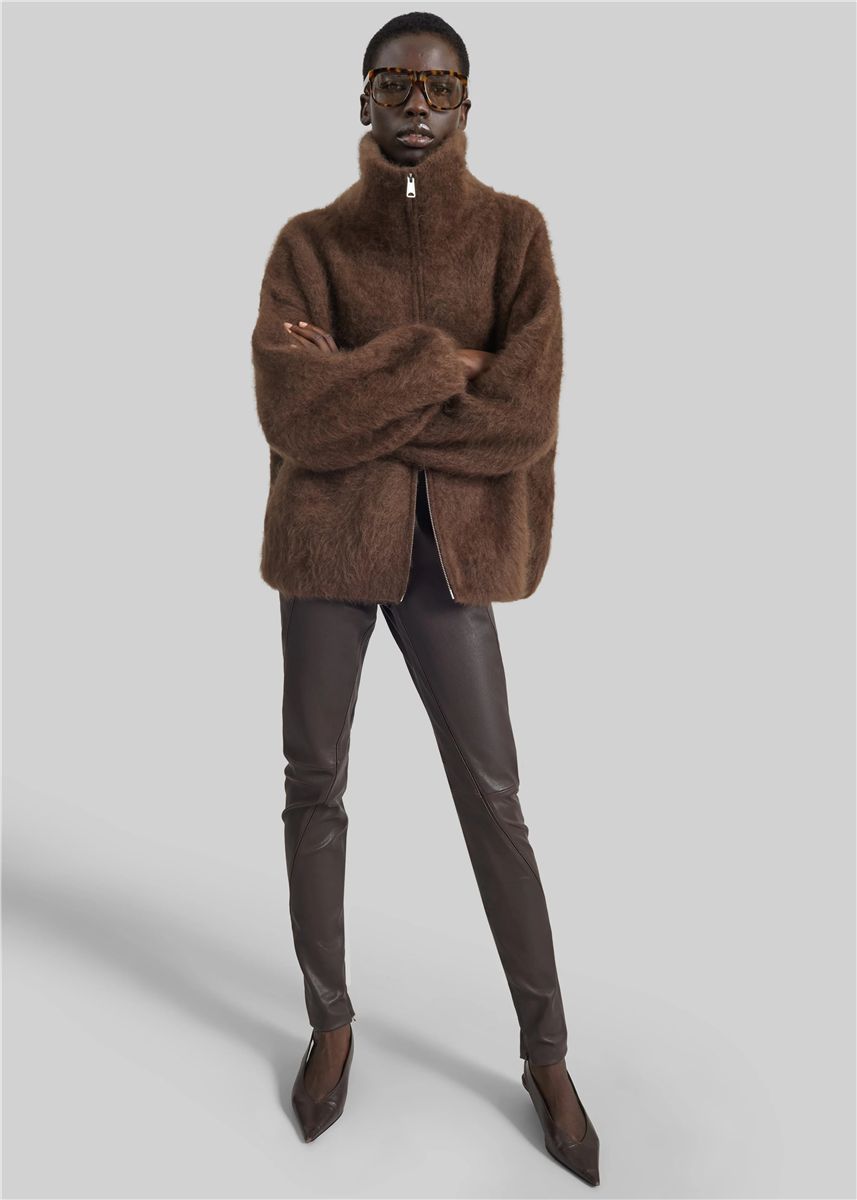 Lupa fuzzy zip-up cardigan-THE FRANKIE SHOP-Verso