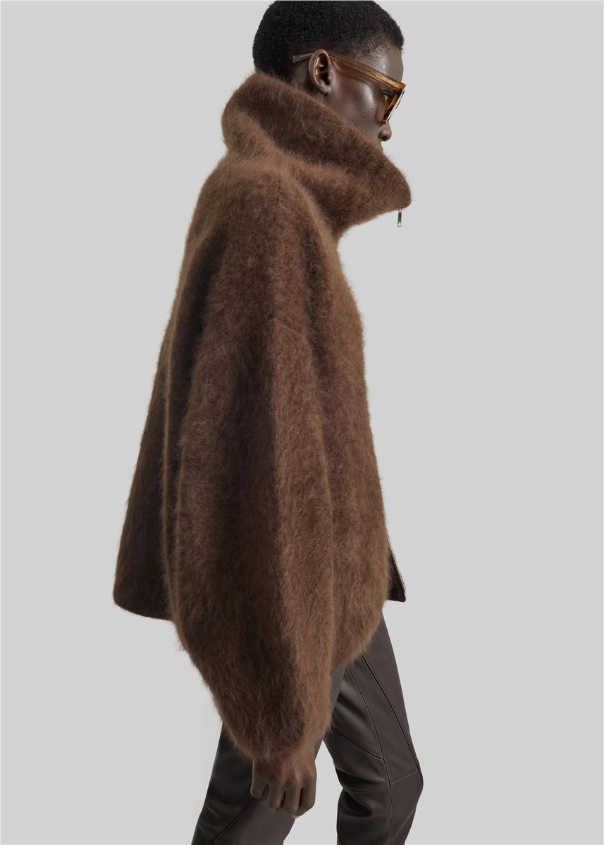 Lupa fuzzy zip-up cardigan-THE FRANKIE SHOP-Verso