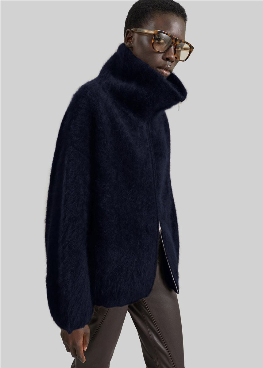 Lupa fuzzy zip-up cardigan-THE FRANKIE SHOP-Verso