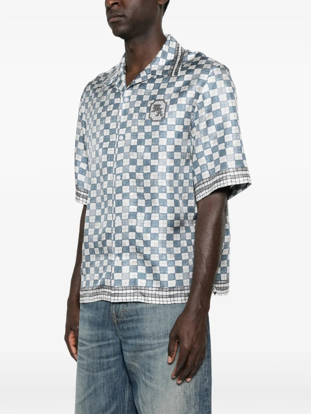 Ma chequered graphic shirt-AMIRI-Verso
