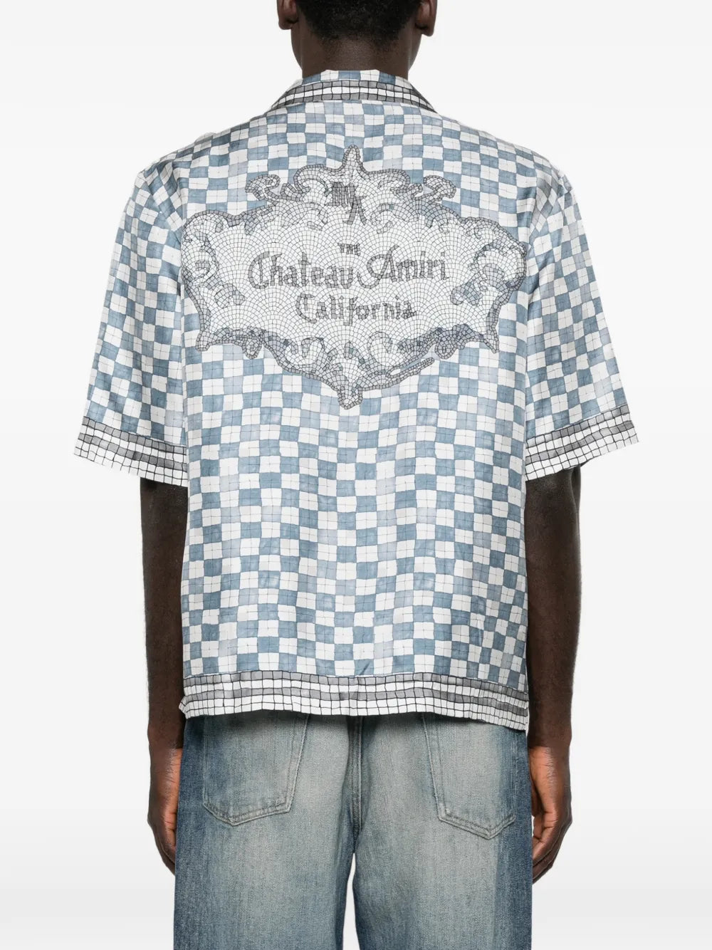 Ma chequered graphic shirt-AMIRI-Verso
