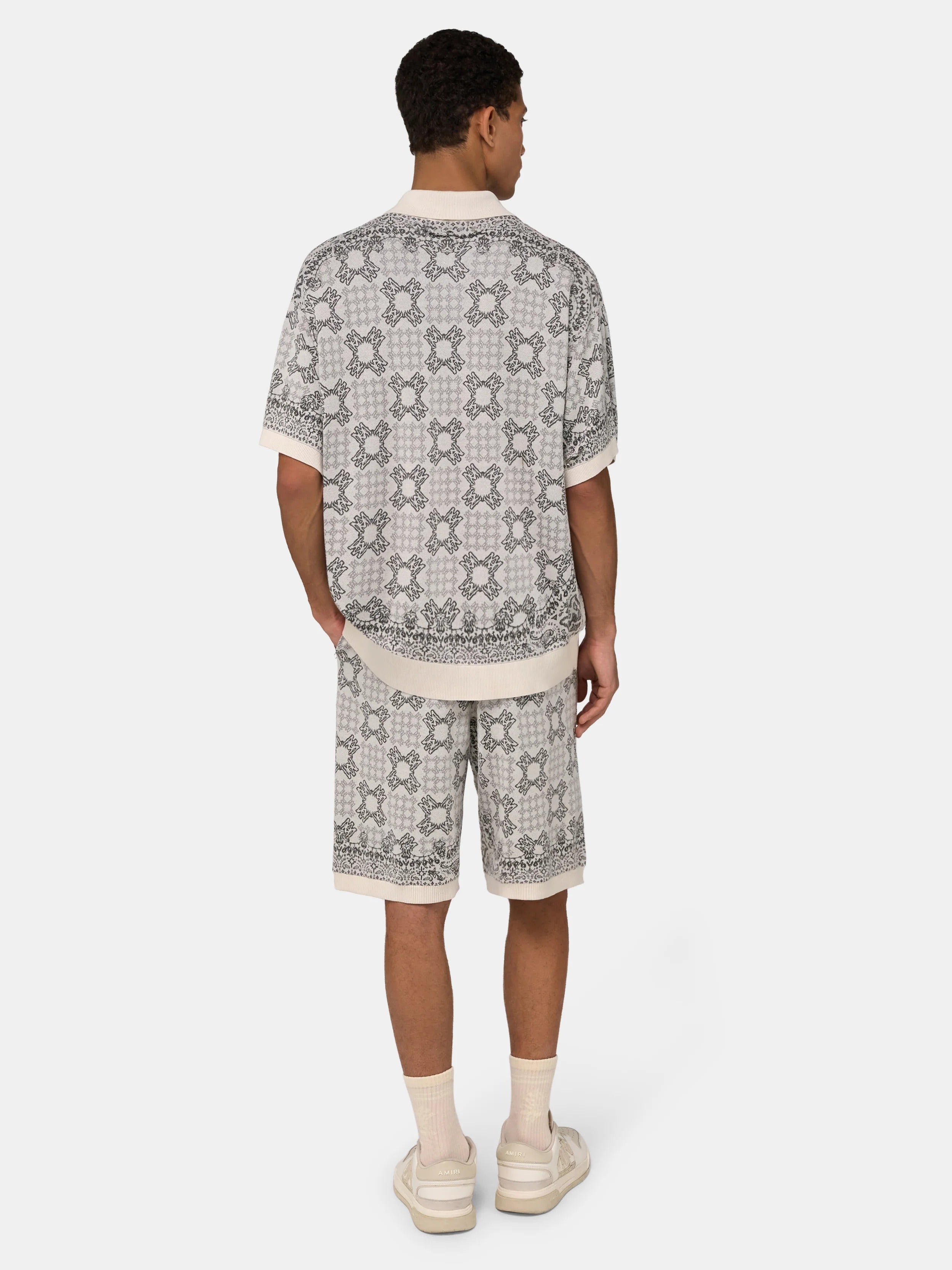 Ma quad check mesh knit shirt-AMIRI-Verso
