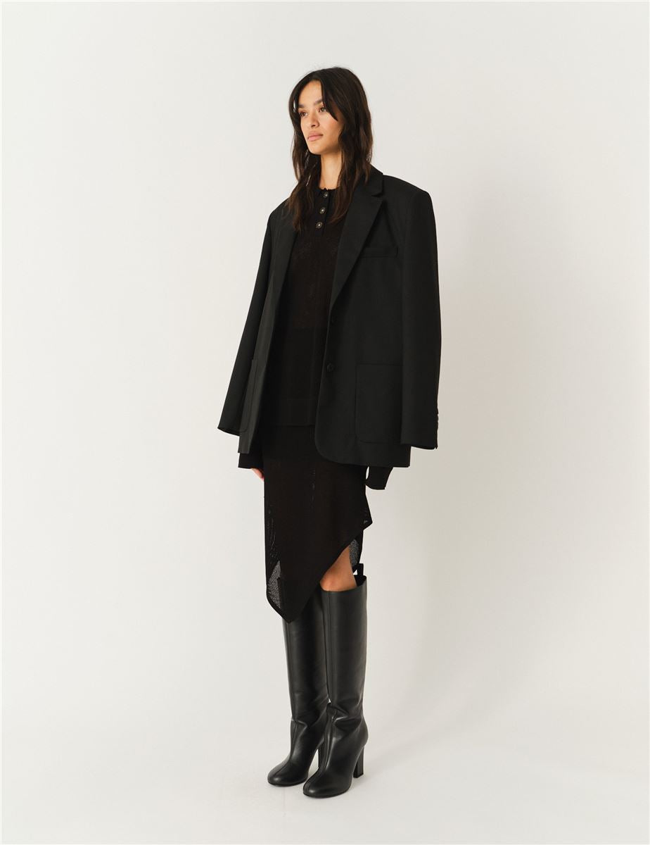 MADISON ASYMMETRIC SKIRT BLACK-THE GARMENT-Verso