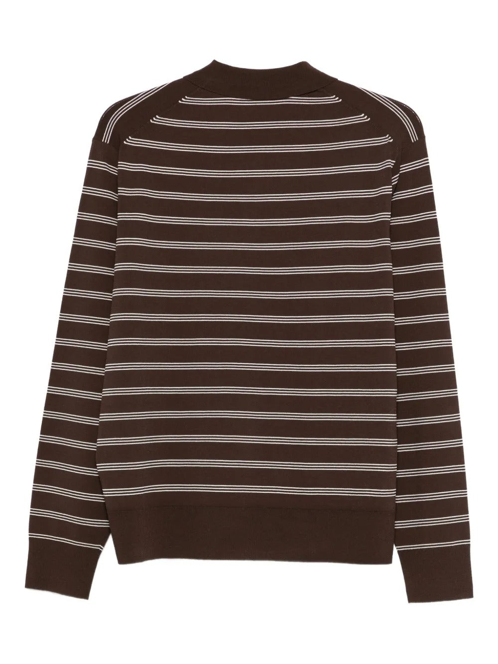 Madison polo espresso/ecru stripes-THE GARMENT-Verso