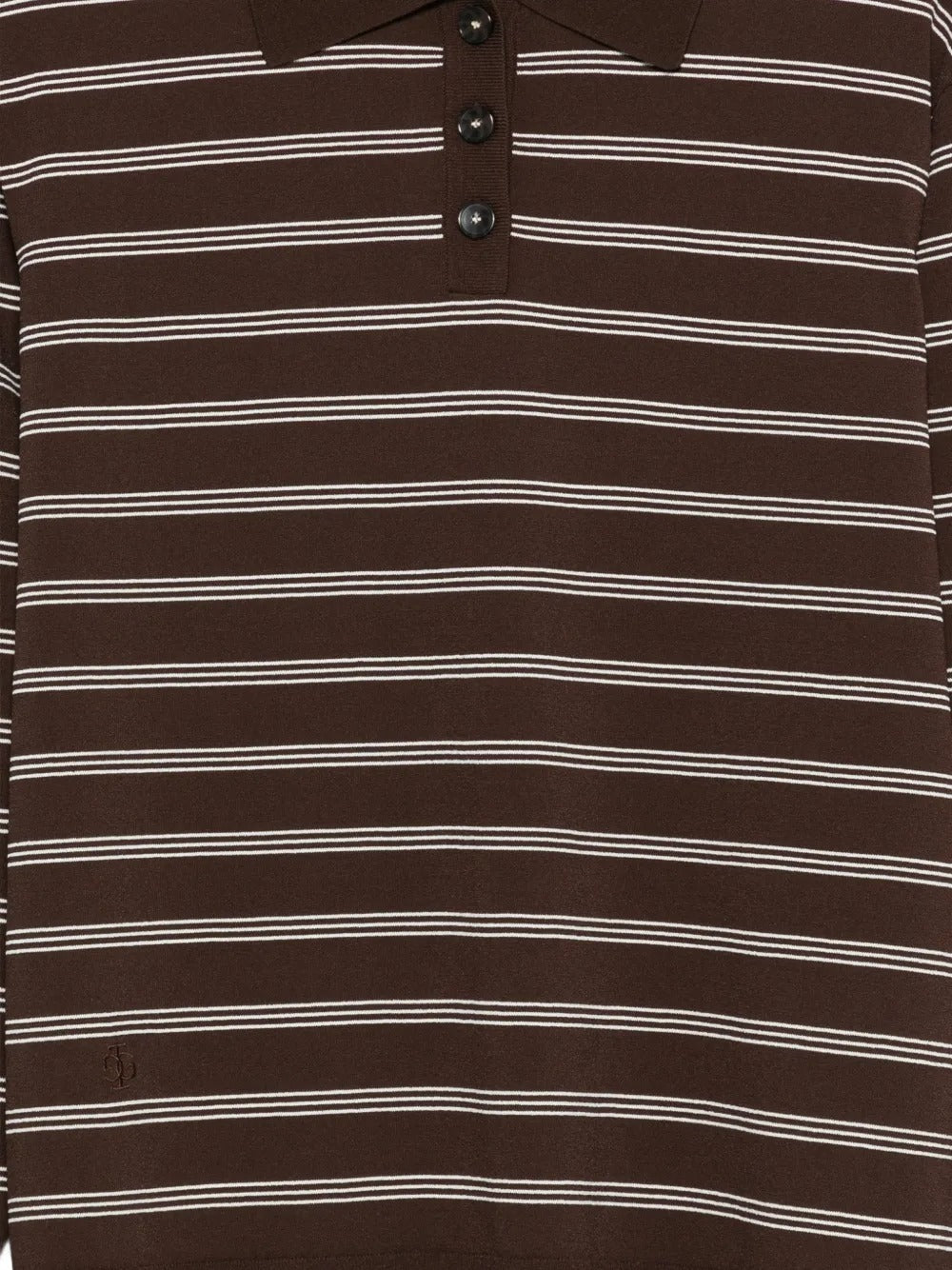 Madison polo espresso/ecru stripes-THE GARMENT-Verso
