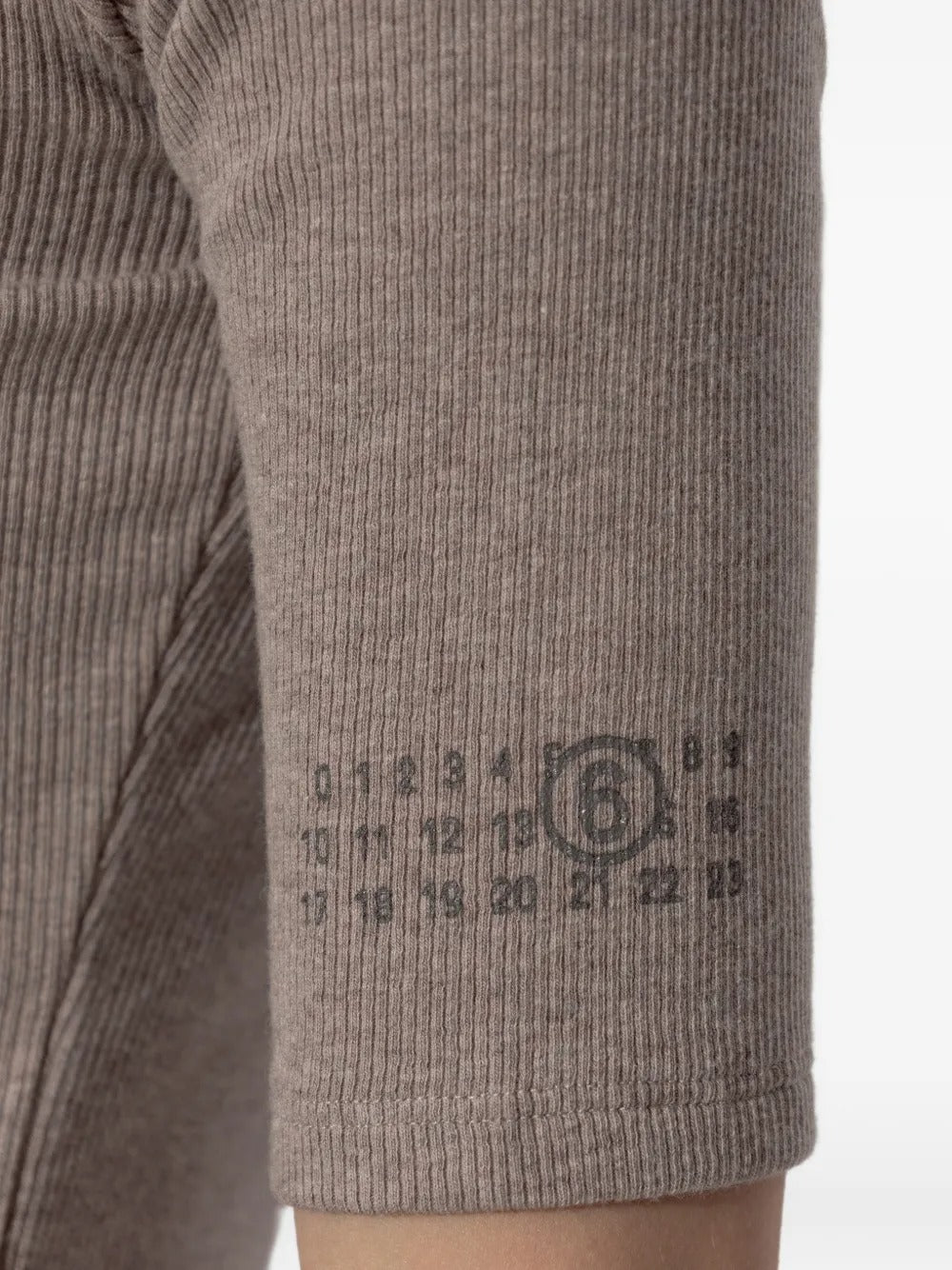 Maison margiela asymmetric-neck ribbed-knit top-MM6-Verso