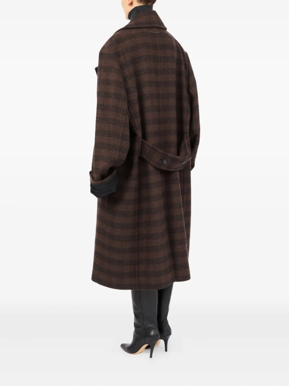 Maison Margiela Checked Double-breasted Coat-MM6-Verso