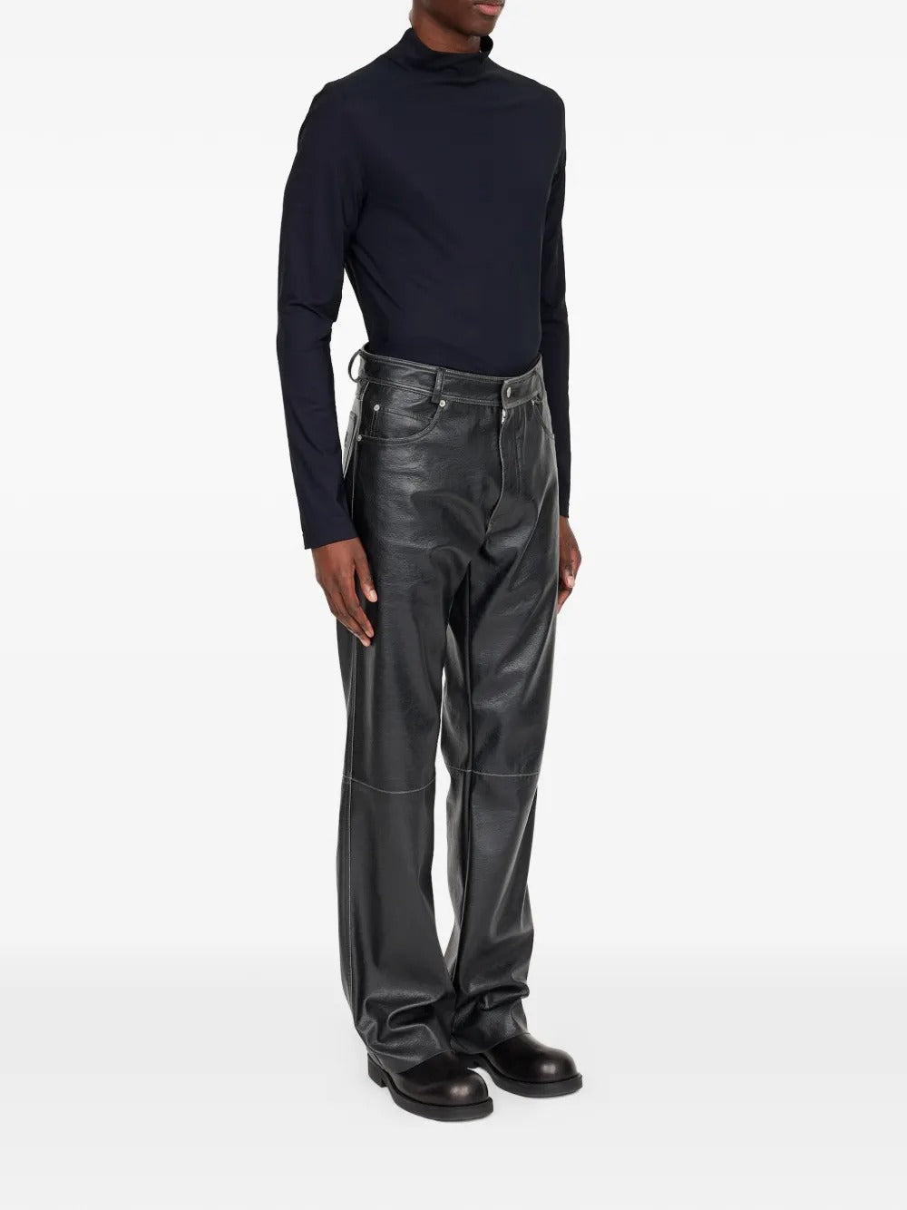 Maison margiela leather-effect trousers-MM6-Verso