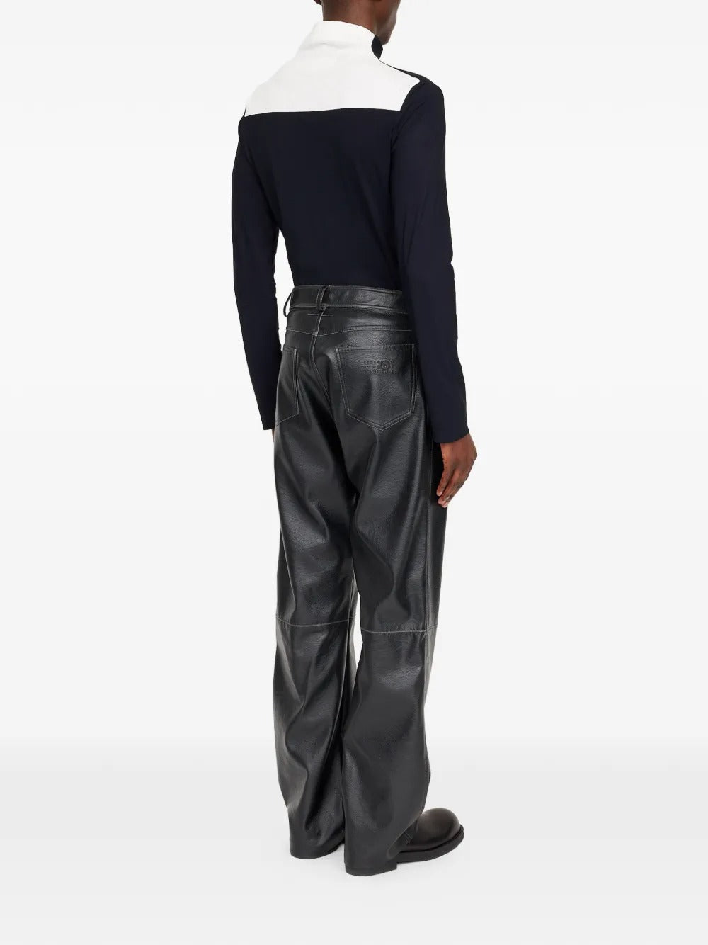 Maison margiela leather-effect trousers-MM6-Verso