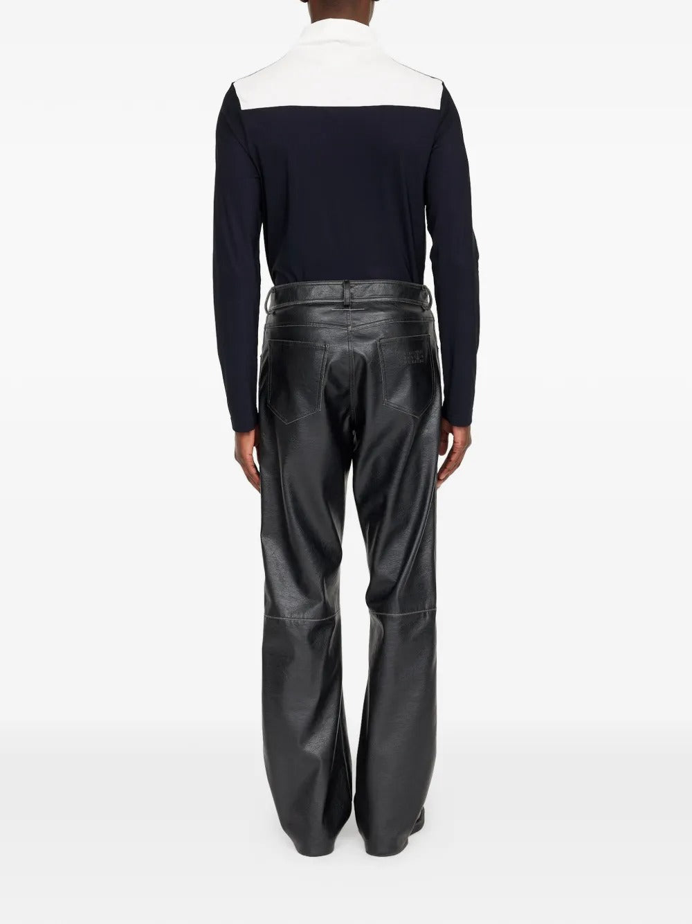 Maison margiela leather-effect trousers-MM6-Verso