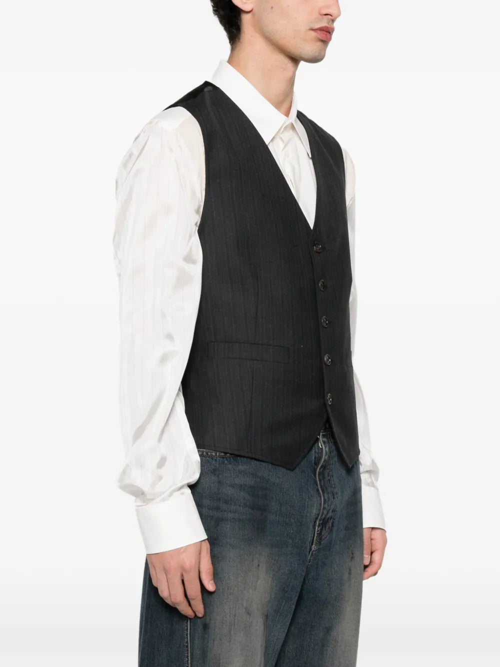 Maison margiela pinstriped button vest-MM6-Verso