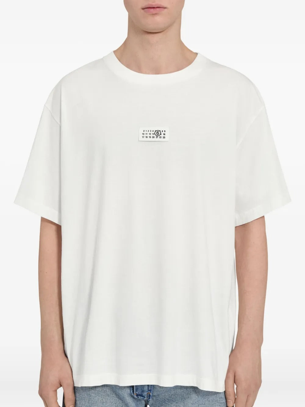 Maison Margiela Round-neck Graphic Logo T-shirt-MM6-Verso