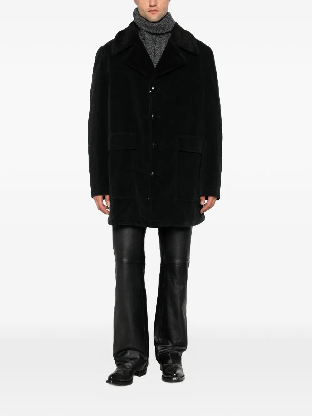 Maison margiela shearling-collar coat-MM6-Verso