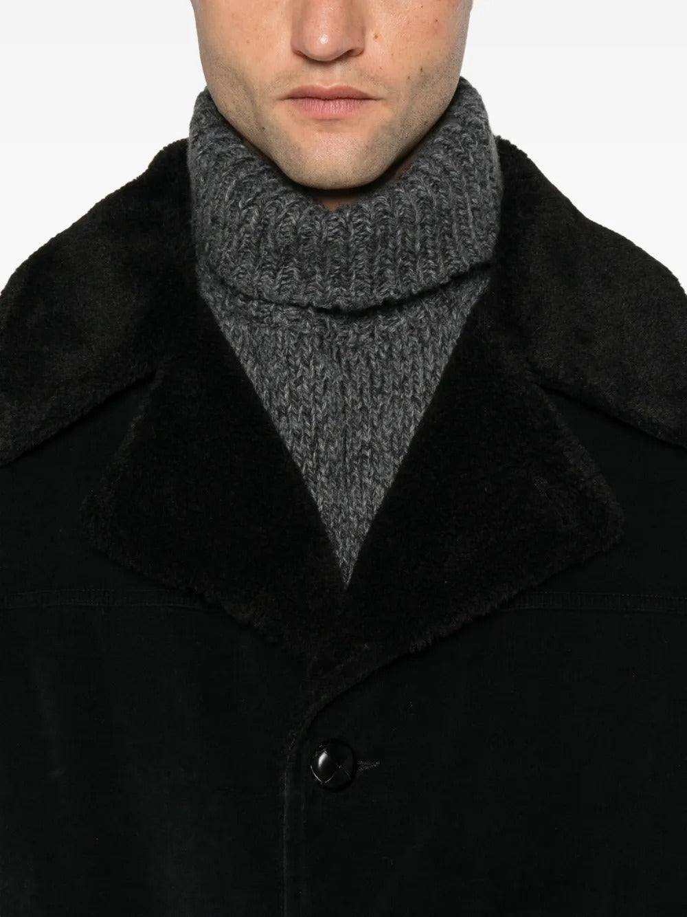 Maison margiela shearling-collar coat-MM6-Verso