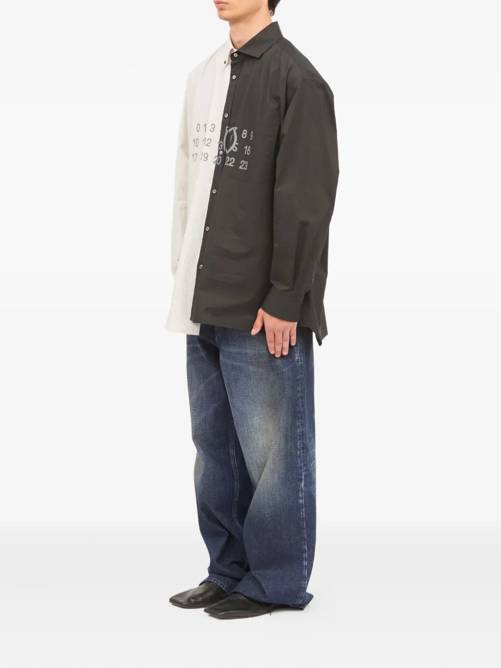 Maison margiela two-tone long-sleeved shirt-MM6-Verso