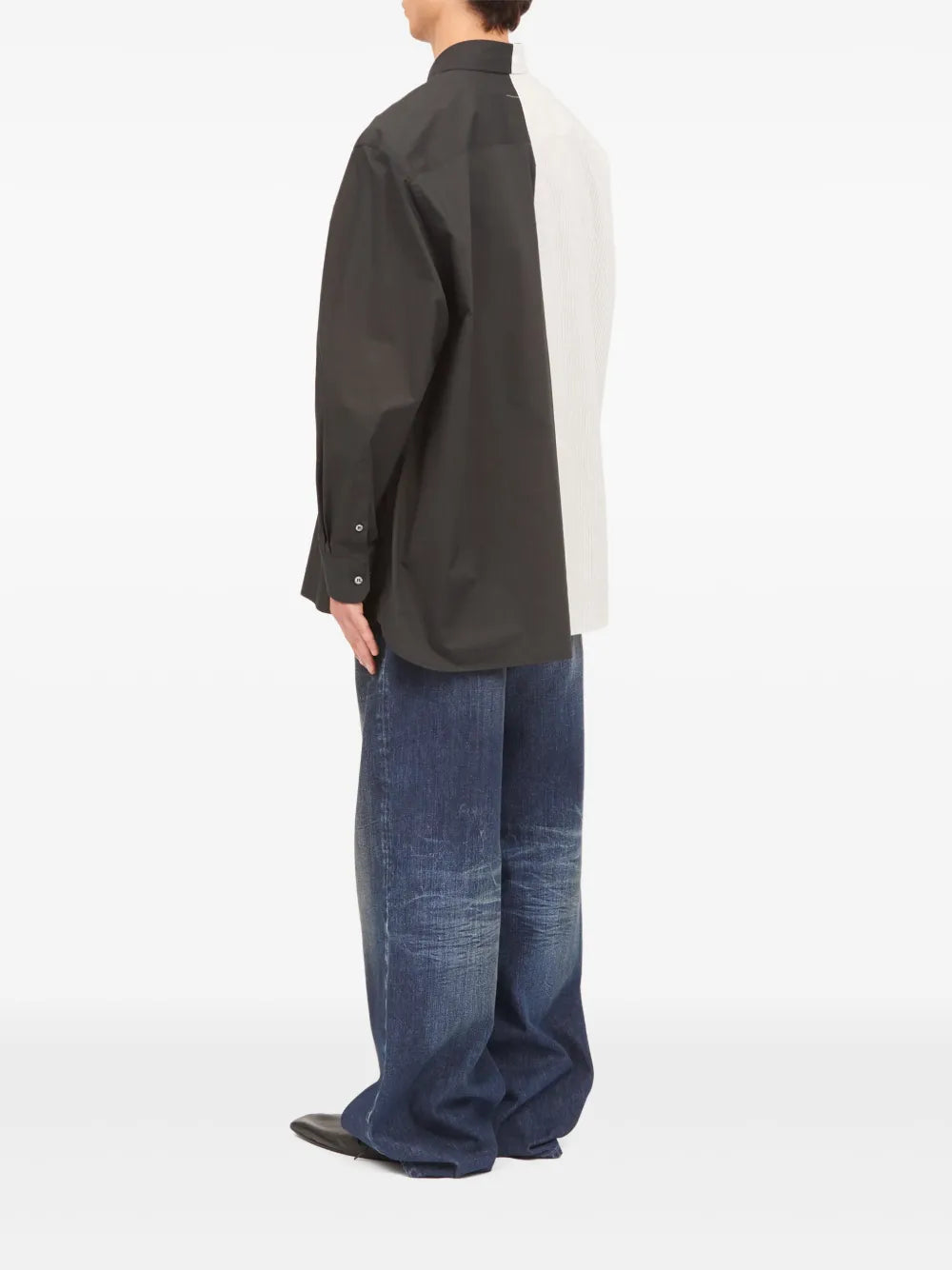 Maison margiela two-tone long-sleeved shirt-MM6-Verso