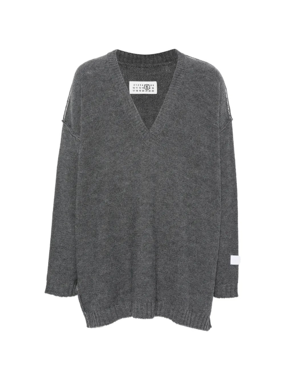 Maison margiela v-neck drop-shoulder sweater-MM6-309457-S-Verso