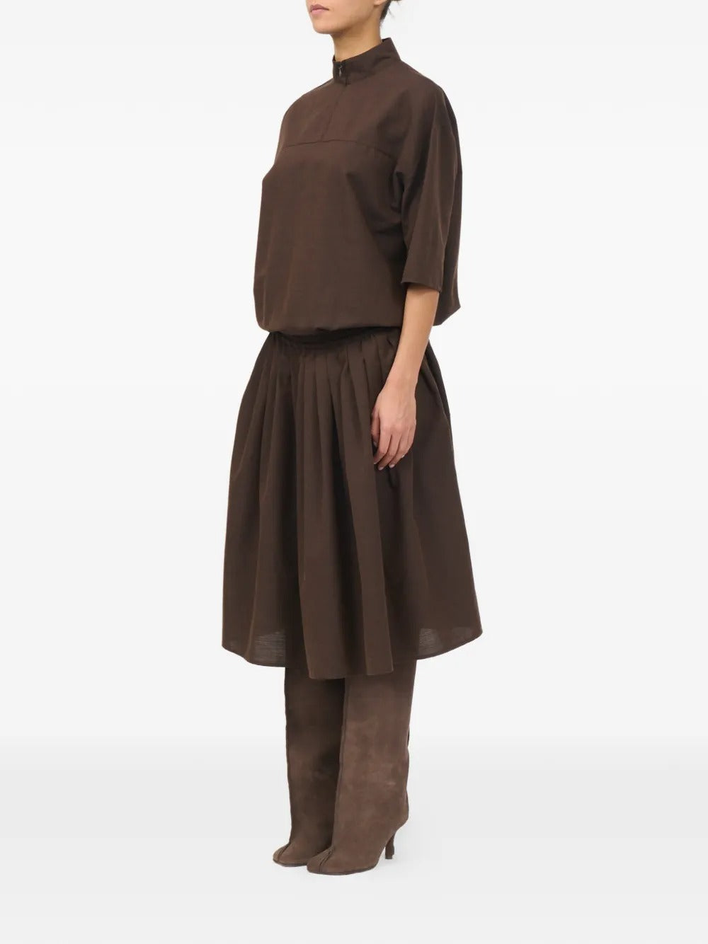 Maison margiela wool shirting shirt-dress-MM6-Verso