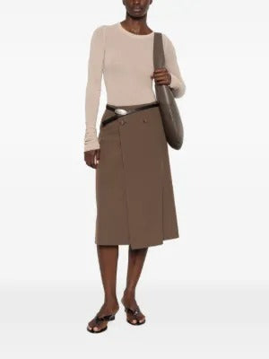 Maison margiela wrap-design midi skirt-MM6-Verso