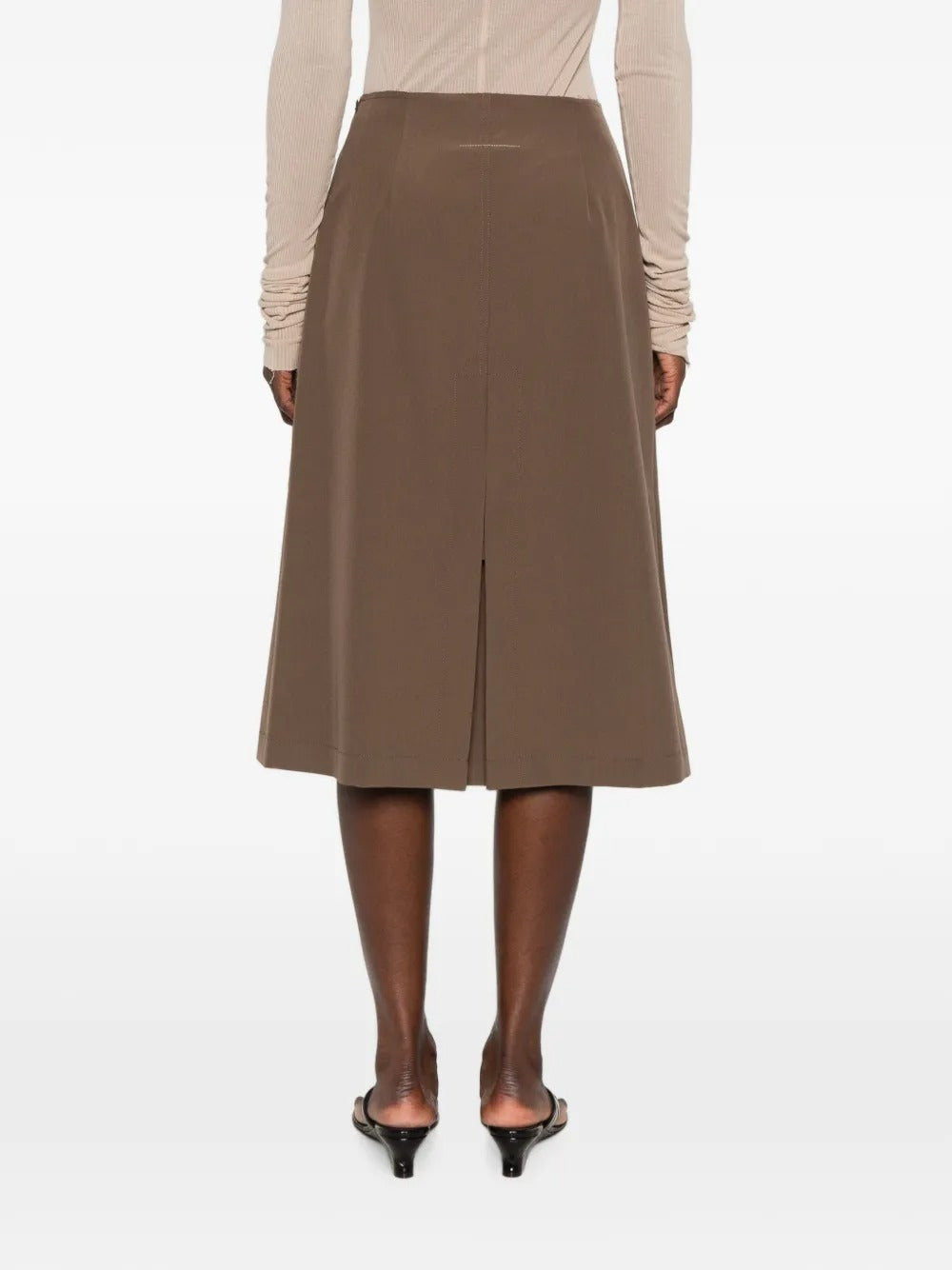 Maison Margiela Wrap-Design Midi Skirt-MM6-Verso