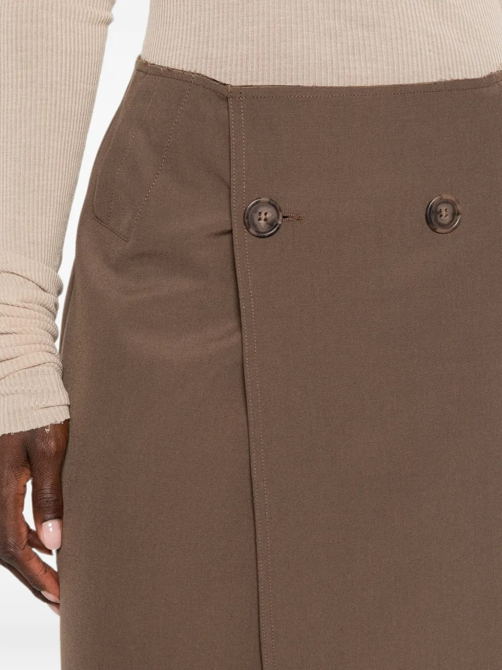 Maison Margiela Wrap-Design Midi Skirt-MM6-Verso