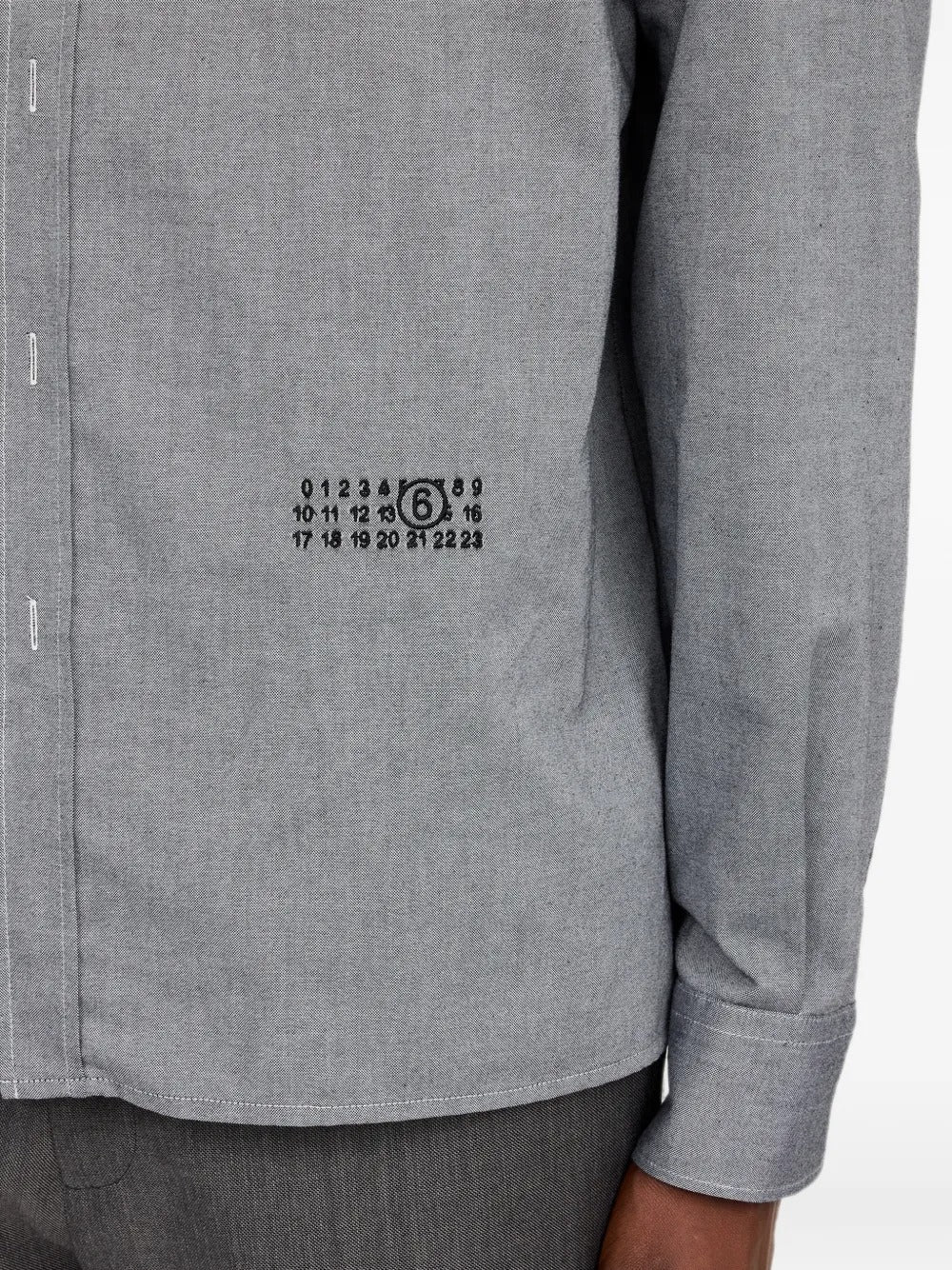 Maison margiela zip-fastening numeric signature shirt-MM6-Verso