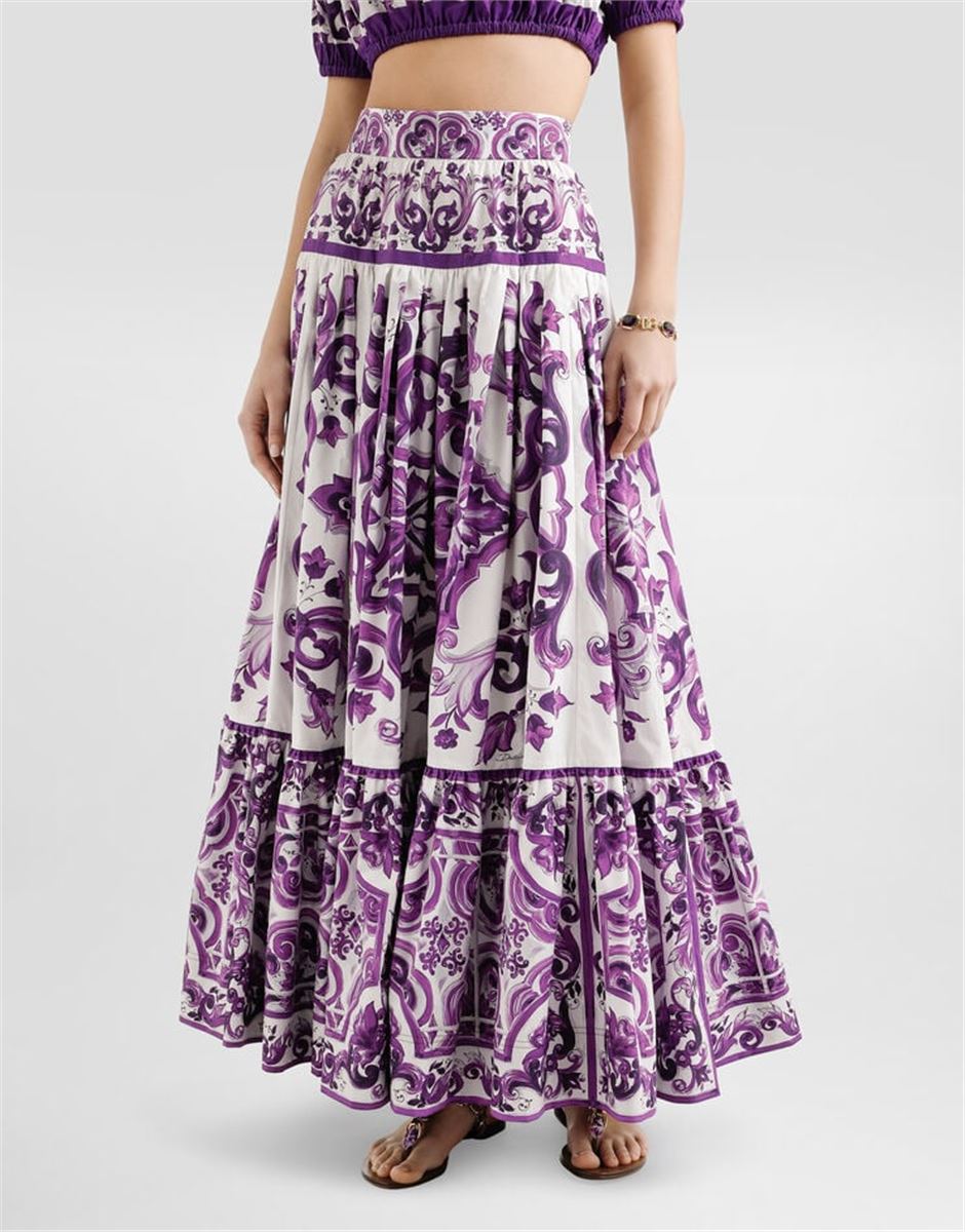 MAJOLICA-PRINT LONG SKIRT-DOLCE & GABBANA-Verso