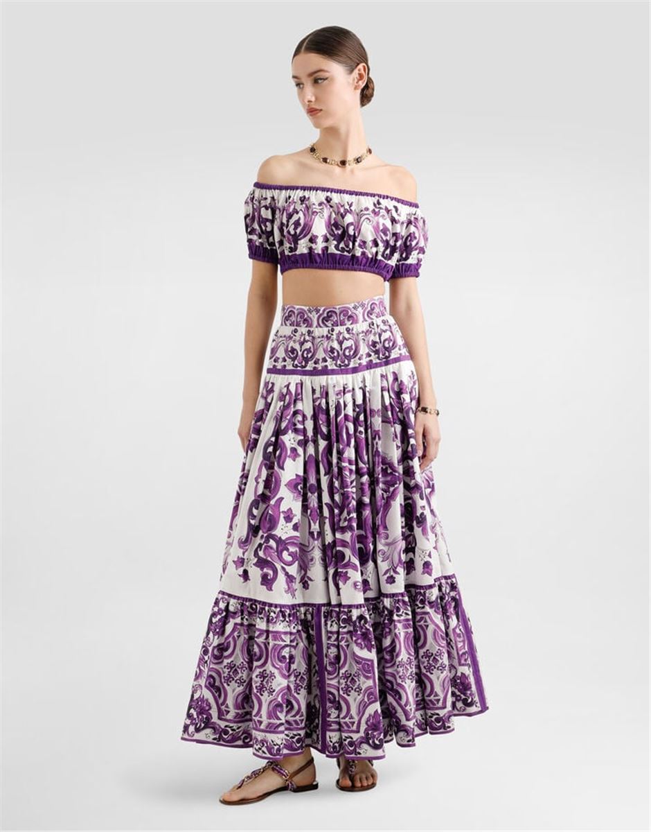 MAJOLICA-PRINT LONG SKIRT-DOLCE & GABBANA-Verso