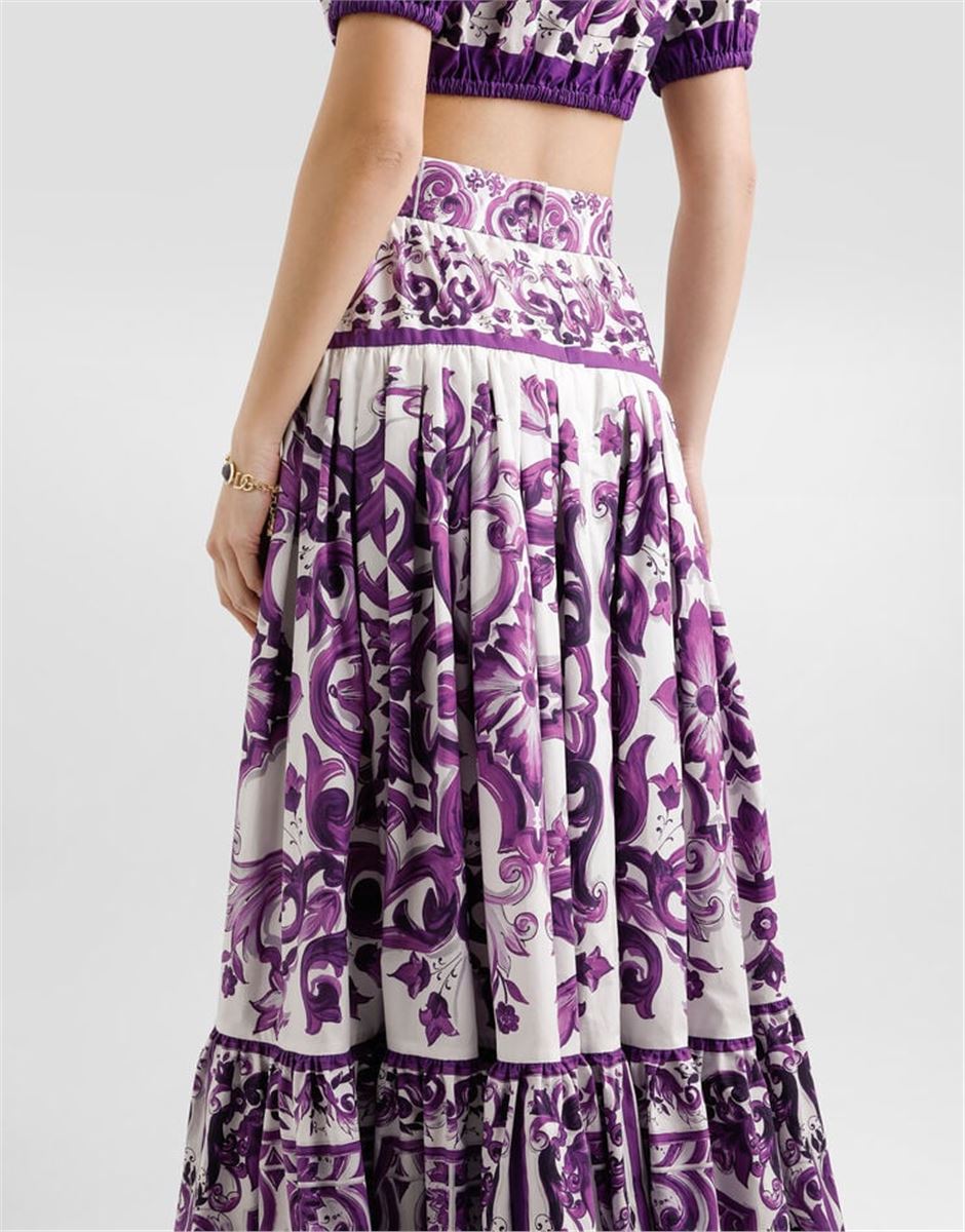 MAJOLICA-PRINT LONG SKIRT-DOLCE & GABBANA-Verso