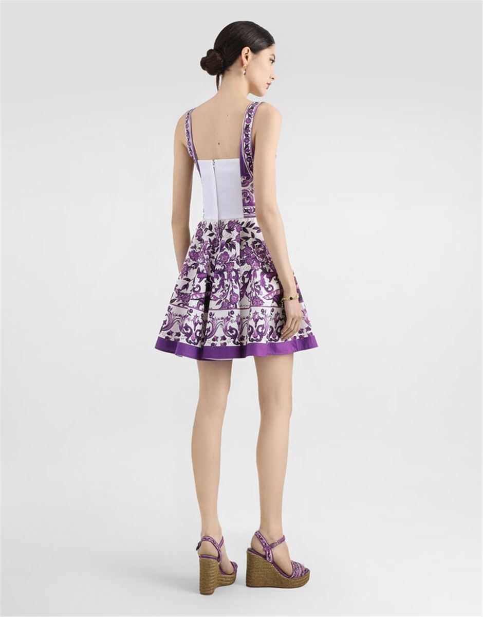 MAJOLICA-PRINT POPLIN DRESS-DOLCE & GABBANA-Verso