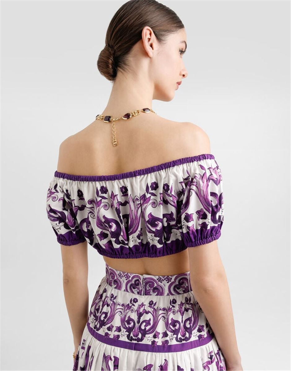 MAJOLICA-PRINT POPLIN TOP-DOLCE & GABBANA-Verso