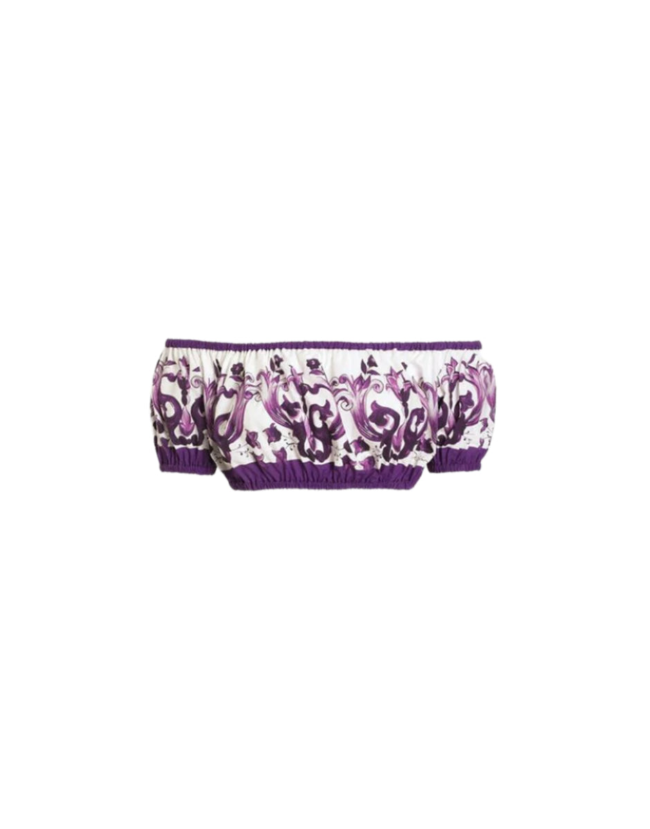 MAJOLICA-PRINT POPLIN TOP-DOLCE & GABBANA-Verso