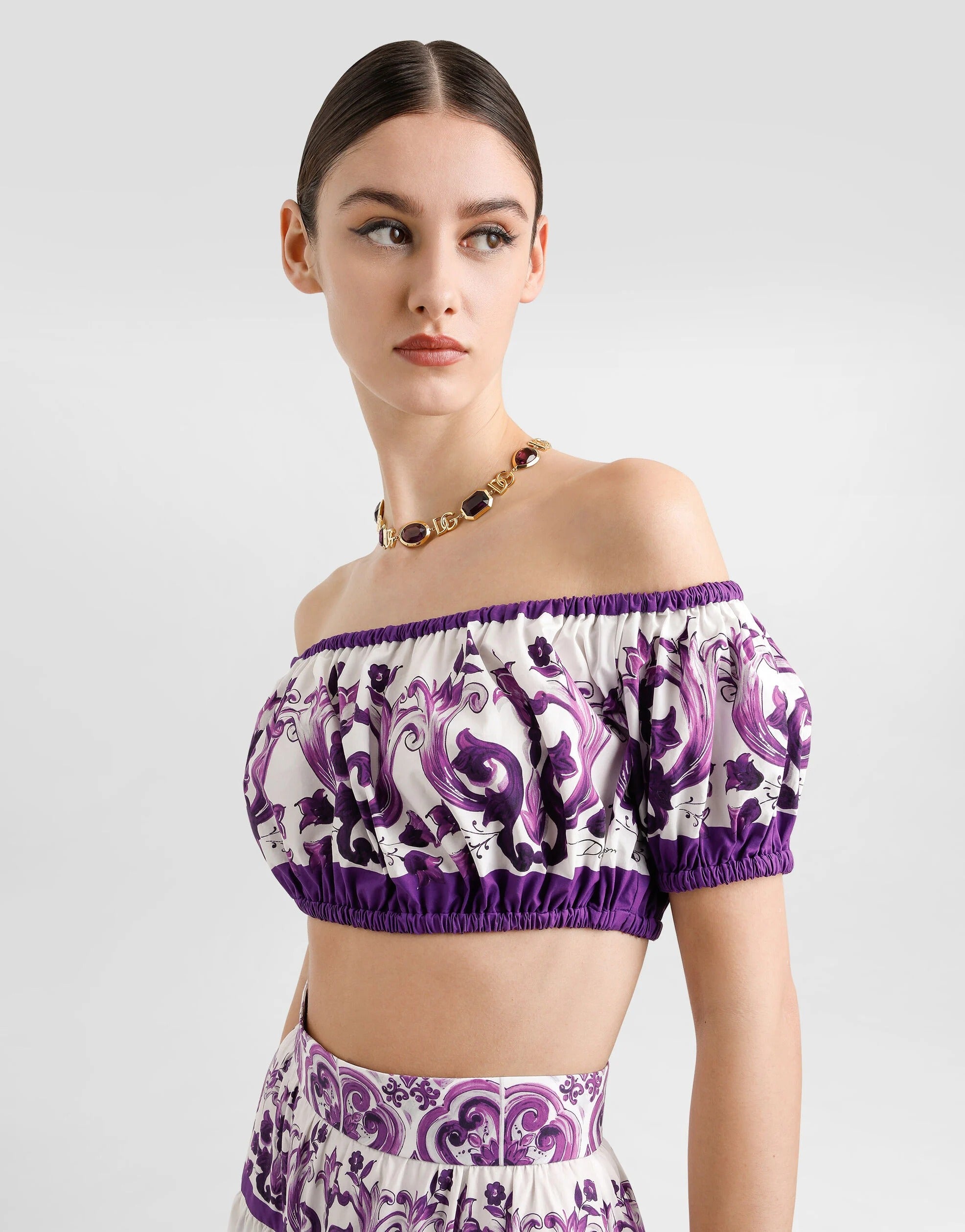 MAJOLICA-PRINT POPLIN TOP-DOLCE & GABBANA-Verso