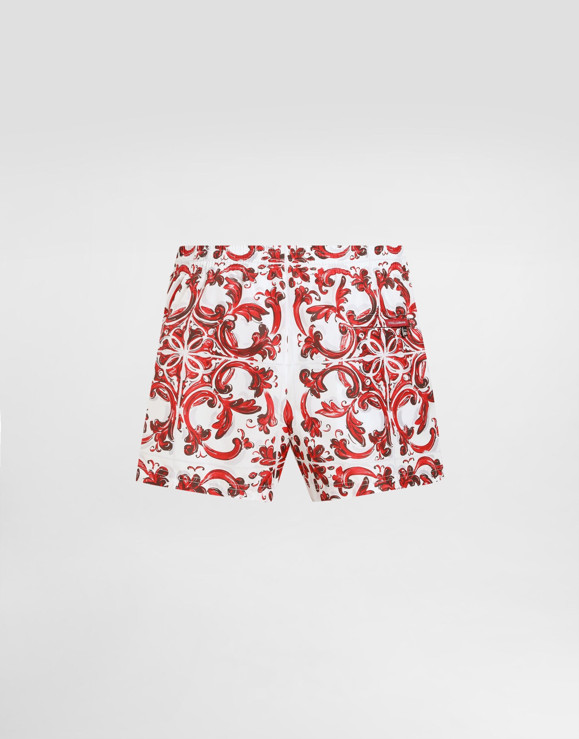 Majolica-print short swim boxer shorts-DOLCE&GABBANA-Verso