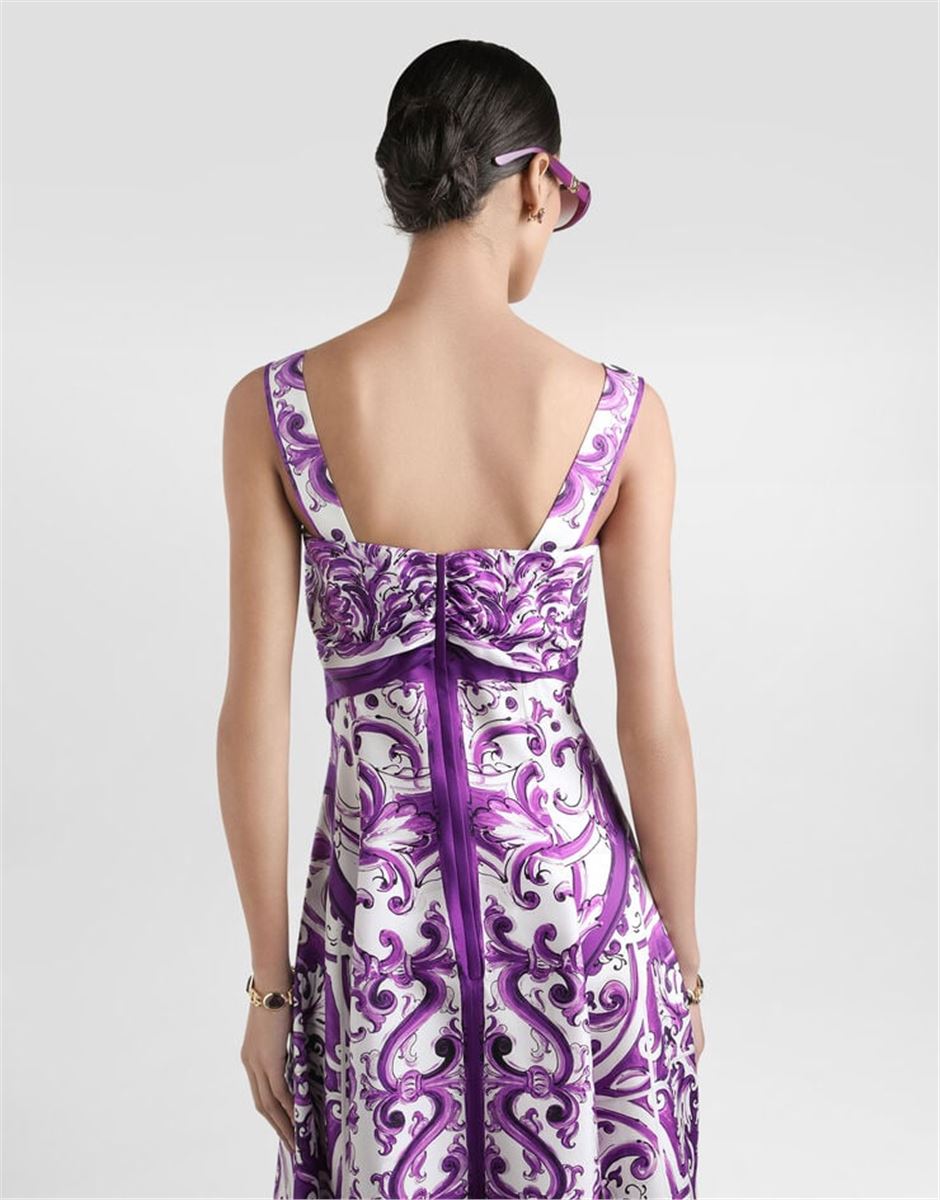 MAJOLICA-PRINT SILK TWILL DRESS-DOLCE & GABBANA-Verso