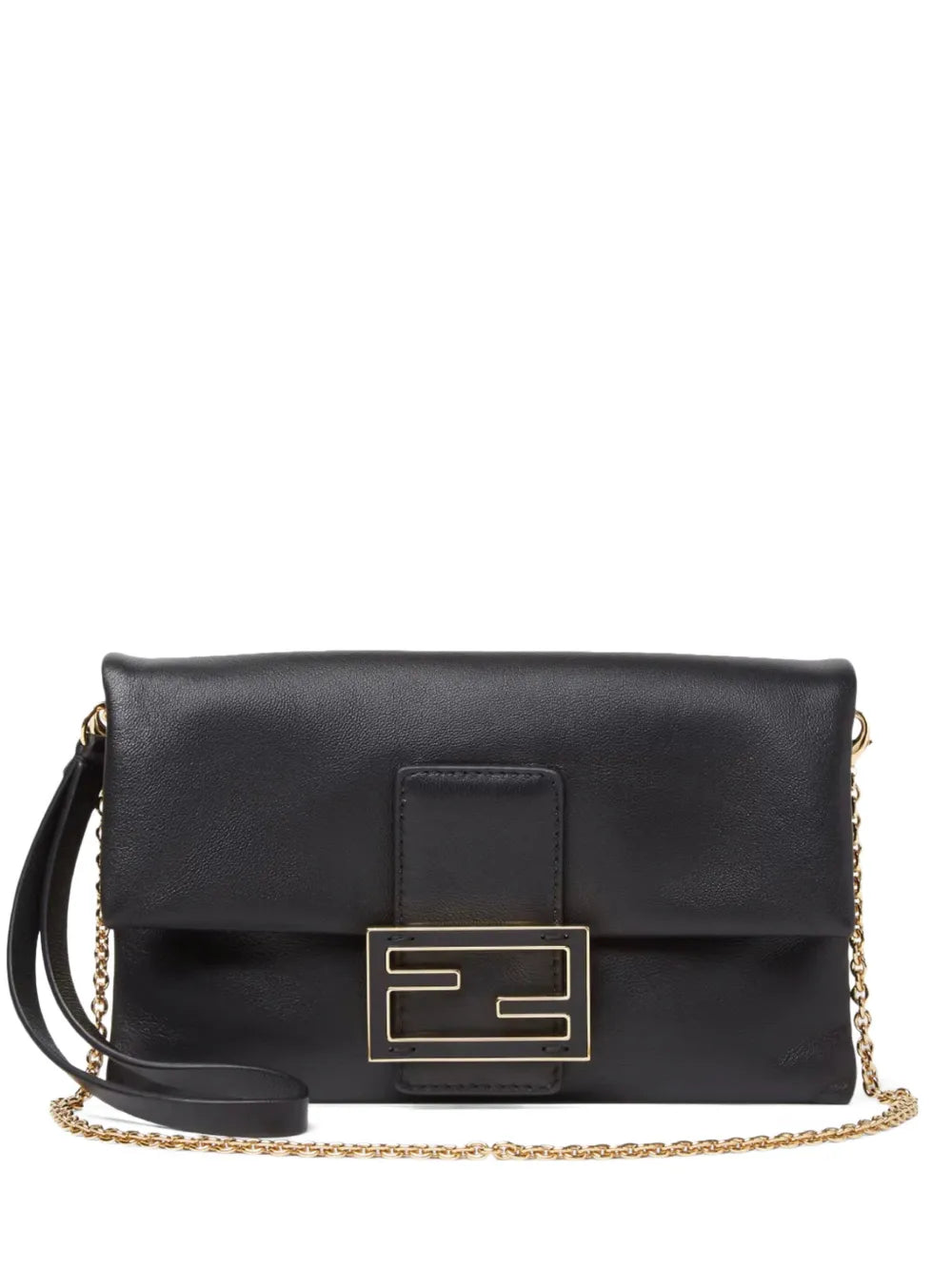 Mamma baguette leather clutch bag-FENDI-Verso