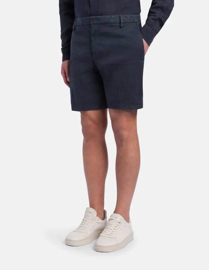 Manheim regular-fit bermuda shorts in linen and lyocell-DONDUP-Verso
