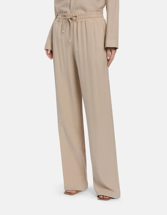 Marisol joggers in viscose gabardine-DONDUP-Verso