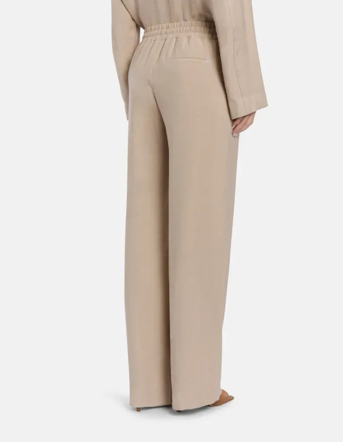Marisol joggers in viscose gabardine-DONDUP-Verso